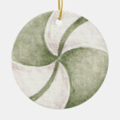 Creëer Uw eigen Spearmint Snoep Kerst Keramisch Ornament (Voorkant)