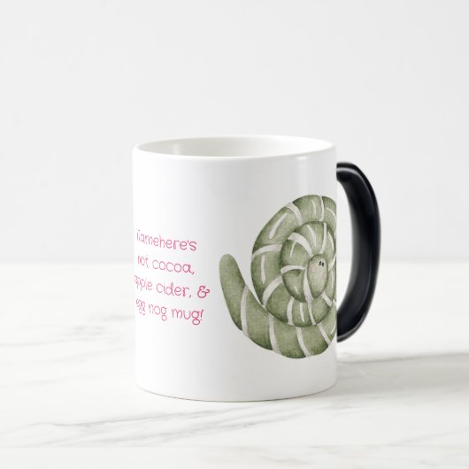 Creëer Uw eigen Spearmint Snoep Worm Christmas Magische Mok (Voorkant rechts)