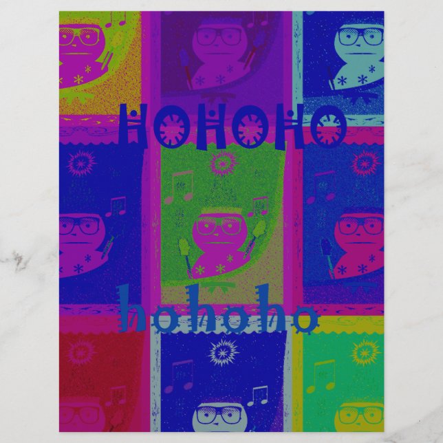 Creëer Uw eigen speciale Santa HoHoho Pop Art (Voorkant)