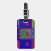 Creëer Uw eigen speciale Santa HoHoho Pop Art Bagagelabel (Voorkant verticaal)