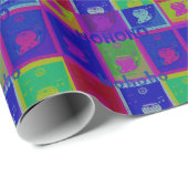 Creëer Uw eigen speciale Santa HoHoho Pop Art Cadeaupapier (Rol Hoek)