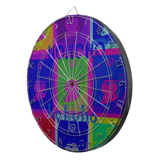 Creëer Uw eigen speciale Santa HoHoho Pop Art Dartbord (Voorkant Rechts)