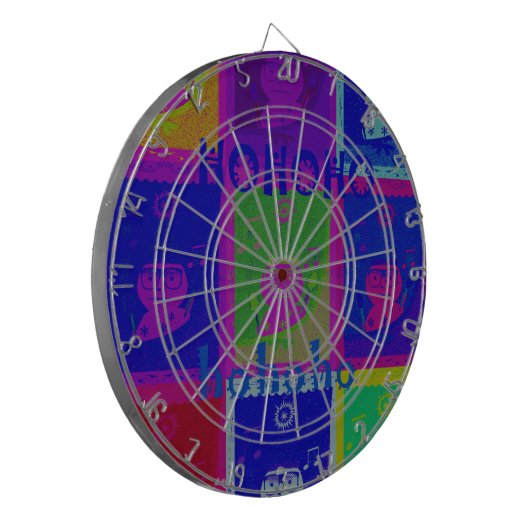 Creëer Uw eigen speciale Santa HoHoho Pop Art Dartbord (Voorkant Links)