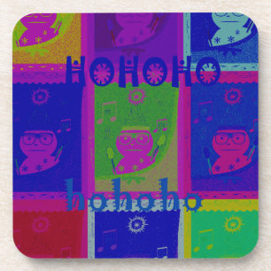 Creëer Uw eigen speciale Santa HoHoho Pop Art Drankjes Onderzetter