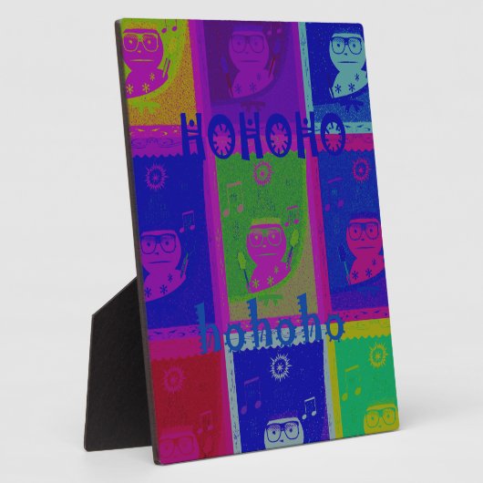 Creëer Uw eigen speciale Santa HoHoho Pop Art Fotoplaat (Zijkant)