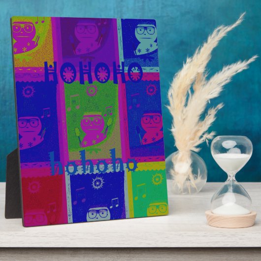 Creëer Uw eigen speciale Santa HoHoho Pop Art Fotoplaat (Zijkant)