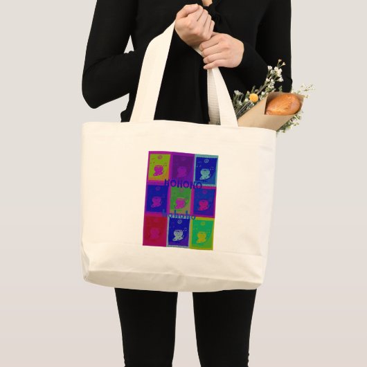 Creëer Uw eigen speciale Santa HoHoho Pop Art Grote Tote Bag (Voorkant (product))