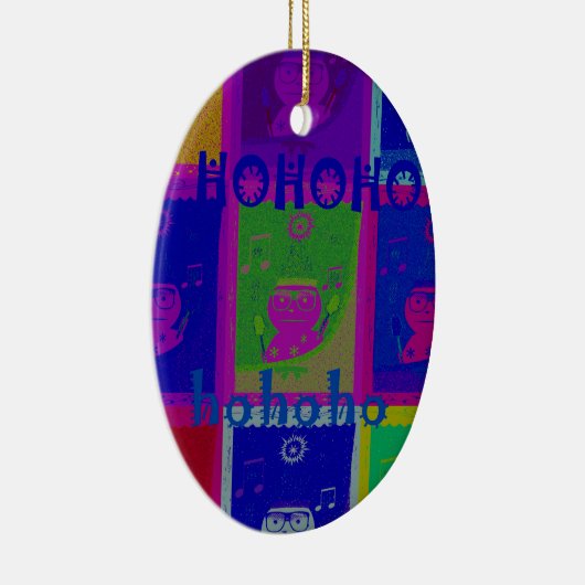 Creëer Uw eigen speciale Santa HoHoho Pop Art Keramisch Ornament (Rechts)