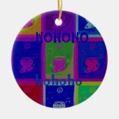 Creëer Uw eigen speciale Santa HoHoho Pop Art Keramisch Ornament (Voorkant)