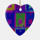 Creëer Uw eigen speciale Santa HoHoho Pop Art Keramisch Ornament (Rechts)