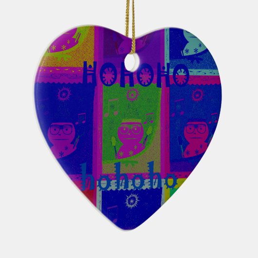 Creëer Uw eigen speciale Santa HoHoho Pop Art Keramisch Ornament (Rechts)