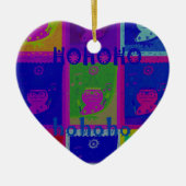 Creëer Uw eigen speciale Santa HoHoho Pop Art Keramisch Ornament (Voorkant)