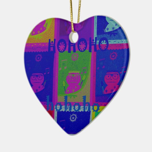 Creëer Uw eigen speciale Santa HoHoho Pop Art Keramisch Ornament (Links)