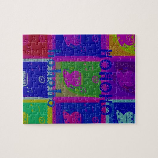 Creëer Uw eigen speciale Santa HoHoho Pop Art Legpuzzel (Horizontaal)