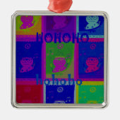 Creëer Uw eigen speciale Santa HoHoho Pop Art Metalen Ornament (Voorkant)