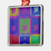 Creëer Uw eigen speciale Santa HoHoho Pop Art Metalen Ornament (Links)