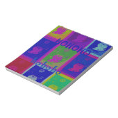 Creëer Uw eigen speciale Santa HoHoho Pop Art Notitieblok (Linkerzijde)