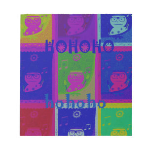 Creëer Uw eigen speciale Santa HoHoho Pop Art Notitieblok