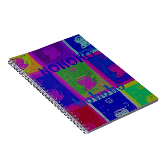 Creëer Uw eigen speciale Santa HoHoho Pop Art Notitieboek (Rechterzijde)