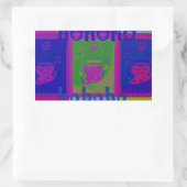 Creëer Uw eigen speciale Santa HoHoho Pop Art Rechthoekige Sticker (Tas)