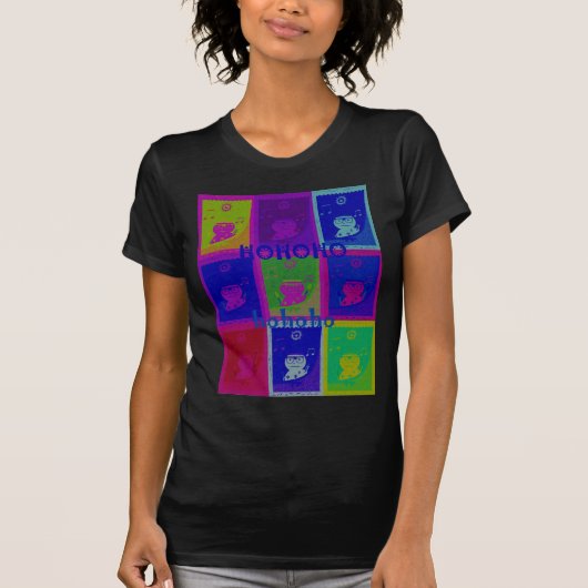 Creëer Uw eigen speciale Santa HoHoho Pop Art T-shirt (Voorkant)
