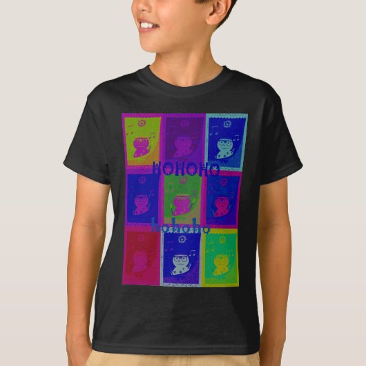 Creëer Uw eigen speciale Santa HoHoho Pop Art T-shirt (Voorkant)