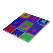 Creëer Uw eigen speciale Santa HoHoho Pop Art Tegeltje (Zijkant)