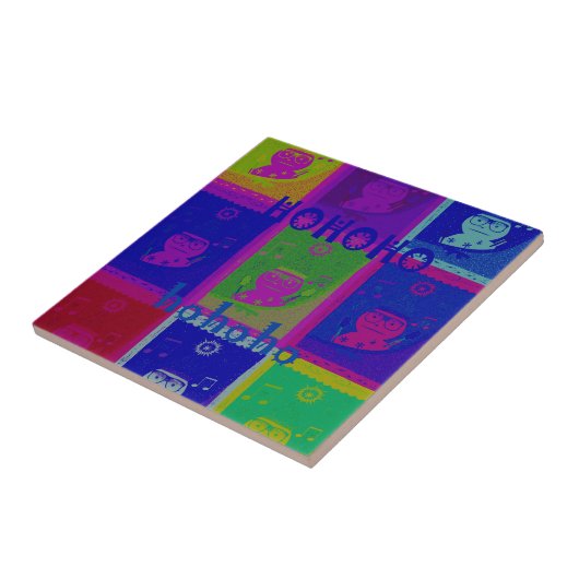 Creëer Uw eigen speciale Santa HoHoho Pop Art Tegeltje (Zijkant)