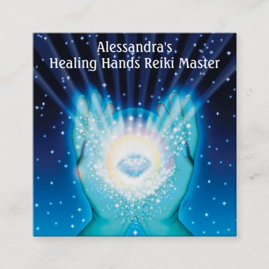 Creëer Uw eigen Spirituele hellingbanen Vierkante Visitekaartje (Voorkant)