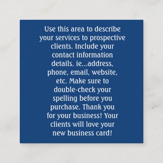 Creëer Uw eigen Spirituele hellingbanen Vierkante Visitekaartje (Achterkant)