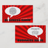 creëer uw eigen spraakbubbel visitekaartje (Voorkant / Achterkant)