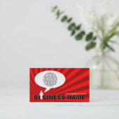 creëer uw eigen spraakbubbel visitekaartje (Staand voorkant)