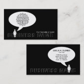 creëer uw eigen spraakbubbel visitekaartje (Voorkant / Achterkant)