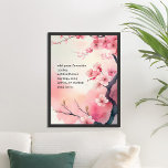 Creëer Uw eigen Spring Cherry Blossom Custom Quote Poster<br><div class="desc">Creëer uw eigen aangepaste quote poster muurkunst. Personaliseer deze poster print met  typografie en waterverf stijl kersenbloesem bloemenachtergrond.</div>