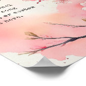Creëer Uw eigen Spring Cherry Blossom Custom Quote Poster (Hoek)