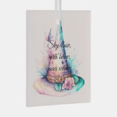 Creëer uw eigen Spring Rainbow Floral Witch Pet Glas Ornament (Voorkant Rechts)