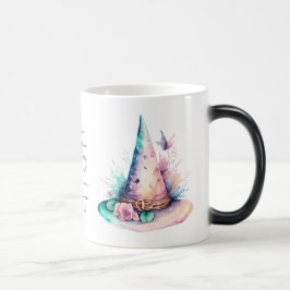 Creëer uw eigen Spring Rainbow Floral Witch Pet Magische Mok