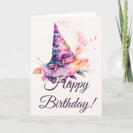 Creëer Uw eigen Spring Rainbow Witch Pet Bladeren Feestdagen Kaart