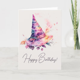 Creëer Uw eigen Spring Rainbow Witch Pet Bladeren Feestdagen Kaart