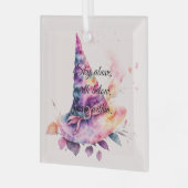 Creëer Uw eigen Spring Rainbow Witch Pet Bladeren Glas Ornament (Voorkant links)
