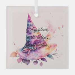 Creëer Uw eigen Spring Rainbow Witch Pet Bladeren Glas Ornament