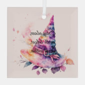 Creëer Uw eigen Spring Rainbow Witch Pet Bladeren Glas Ornament (Achterkant)