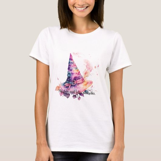 Creëer Uw eigen Spring Rainbow Witch Pet Bladeren T-shirt (Voorkant)