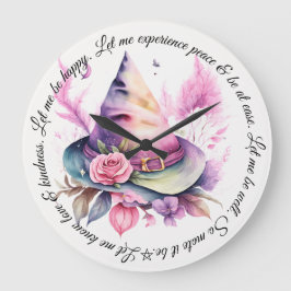 Creëer Uw eigen Spring Rainbow Witch Pet Roos Grote Klok