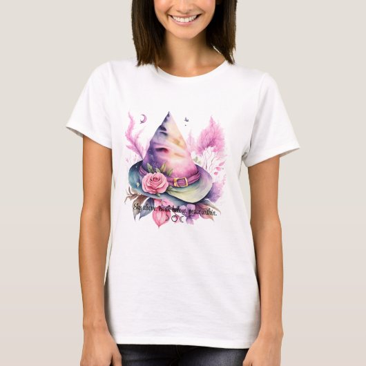 Creëer Uw eigen Spring Rainbow Witch Pet Roos T-shirt (Voorkant)