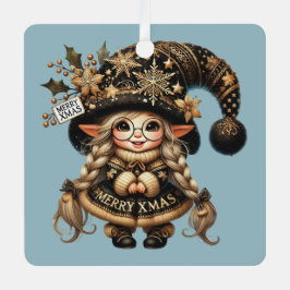 Creëer uw eigen spunky magische kerstgnoom metalen ornament