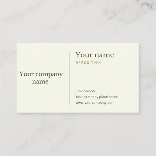 Creëer Uw eigen standaard Visitekaartje  (Voorkant)