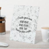 Creëer Uw eigen — Star Glitter Reclamebord Met Voetstuk (Insitu)