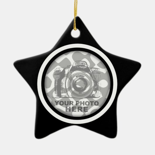 Creëer Uw eigen Star Ornament Black White Lijst (Voorkant)