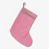 Creëer Uw eigen Starry Roze Kleine Kerstsok (Voorkant (Hangend))